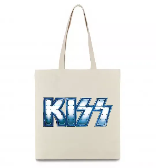 Эко-сумка Kiss metal Бежевый фото