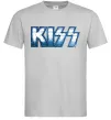 Мужская футболка Kiss metal Серый фото