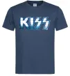 Мужская футболка Kiss metal Темно-синий фото
