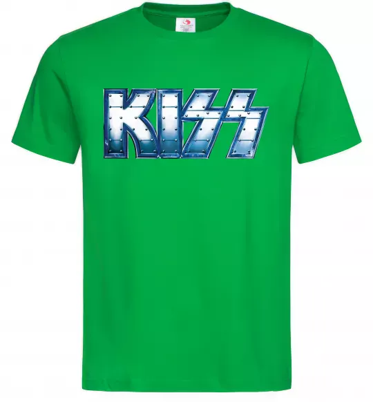 Мужская футболка Kiss metal Зеленый фото