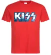 Мужская футболка Kiss metal Красный фото