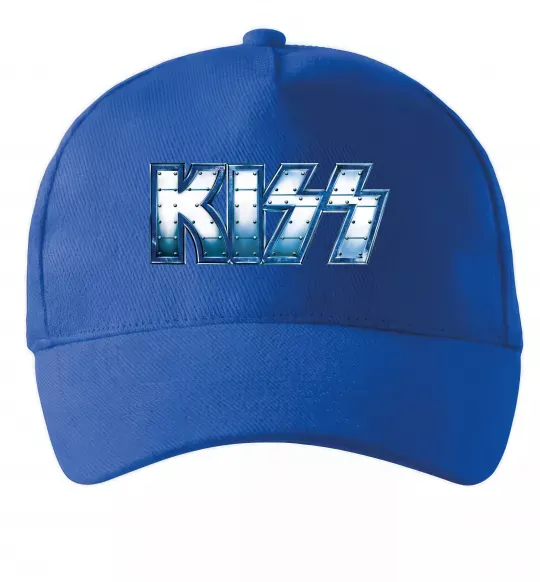 Кепка Kiss metal Ярко-синий фото
