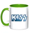 Чашка с цветной ручкой Kiss metal Зеленый Чашка с цветной ручкой Kiss metal Зеленый фото