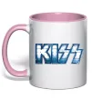 Чашка с цветной ручкой Kiss metal Нежно розовый Чашка с цветной ручкой Kiss metal Нежно розовый фото