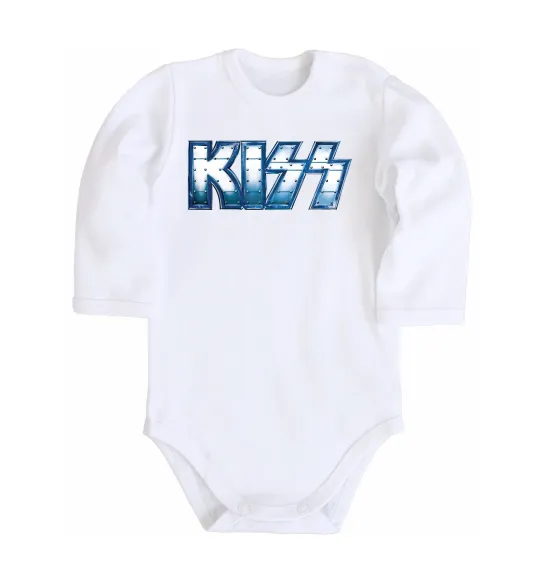Детский боди Kiss metal Белый фото