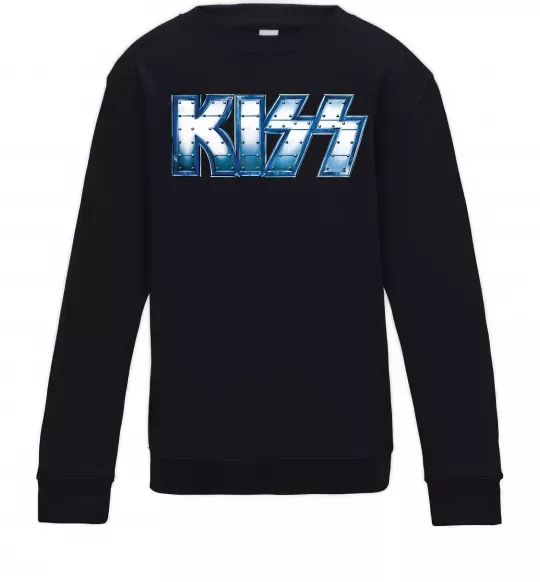 Детский Свитшот Kiss metal Черный фото