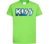 Дитяча футболка Kiss metal Лаймовий фото