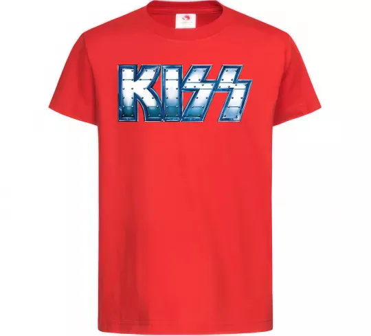 Дитяча футболка Kiss metal Червоний фото