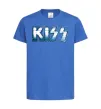 Детская футболка Kiss metal Ярко-синий фото