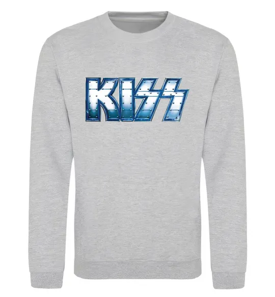 Свитшот Kiss metal Серый меланж фото