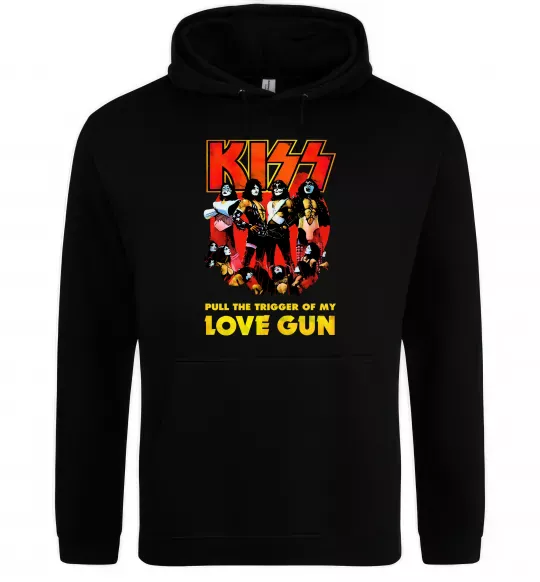 Жіноча толстовка (худі) Kiss love gun Чорний фото