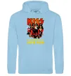 Женская толстовка (худи) Kiss love gun Голубой фото