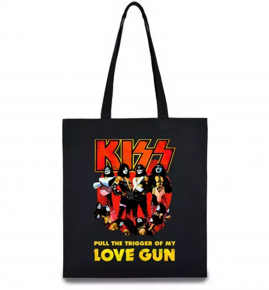 Еко-сумка Kiss love gun Чорний фото