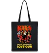 Еко-сумка Kiss love gun Чорний фото