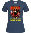 Женская футболка Kiss love gun Темно-синий фото