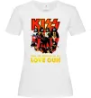 Женская футболка Kiss love gun Белый фото