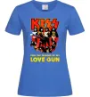 Женская футболка Kiss love gun Ярко-синий фото