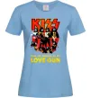 Женская футболка Kiss love gun Голубой фото