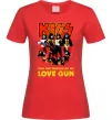 Женская футболка Kiss love gun Красный фото