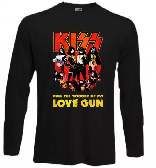 Лонгслів Kiss love gun Чорний фото