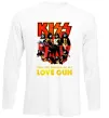 Лонгслів Kiss love gun Білий фото