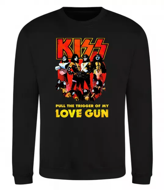 Світшот Kiss love gun Чорний фото