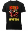 Мужская премиум футболка Kiss love gun Черный фото
