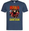 Мужская футболка Kiss love gun Темно-синий фото