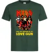 Мужская футболка Kiss love gun Темно-зеленый фото