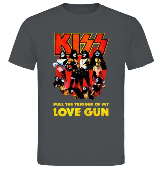 Мужская футболка Kiss love gun Графит фото