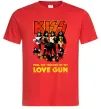 Мужская футболка Kiss love gun Красный фото