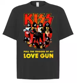 Футболка Оверсайз Kiss logo Чорний фото