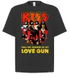 Футболка Оверсайз Kiss love gun Черный фото