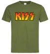 Чоловіча футболка Logo Kiss Оливковий фото