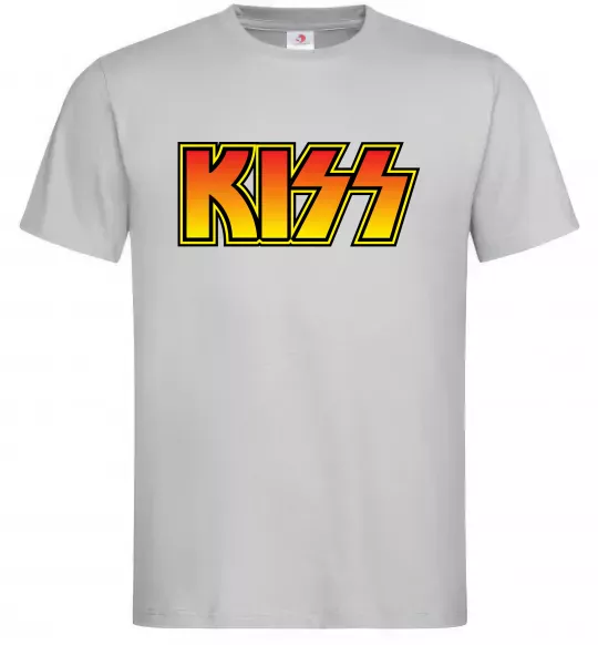 Чоловіча футболка Logo Kiss Сірий фото