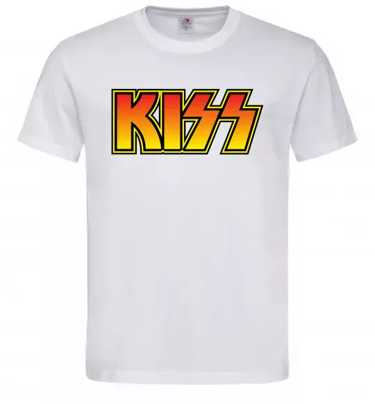 Чоловіча футболка Logo Kiss Білий фото