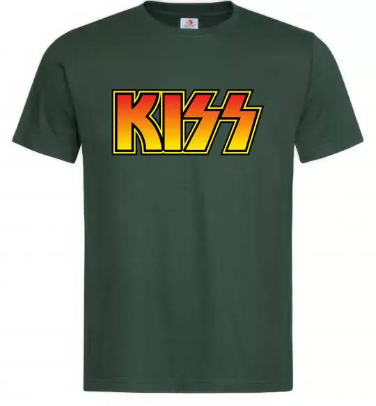 Чоловіча футболка Logo Kiss Темно-зелений фото