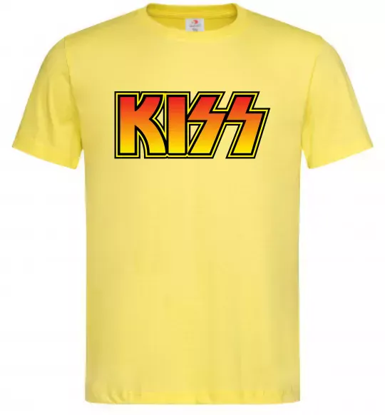 Чоловіча футболка Logo Kiss Лимонний фото