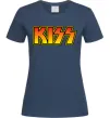 Жіноча футболка Logo Kiss Темно-синій фото