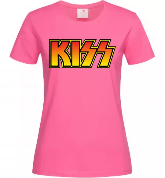 Жіноча футболка Logo Kiss Яскраво-рожевий фото