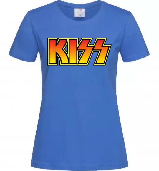 Жіноча футболка Logo Kiss Яскраво-синій фото