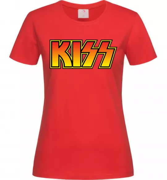 Жіноча футболка Logo Kiss Червоний фото