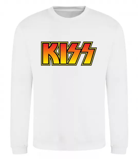 Свитшот Logo Kiss Белый фото