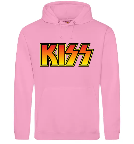 Женская толстовка (худи) Logo Kiss Розовый фото
