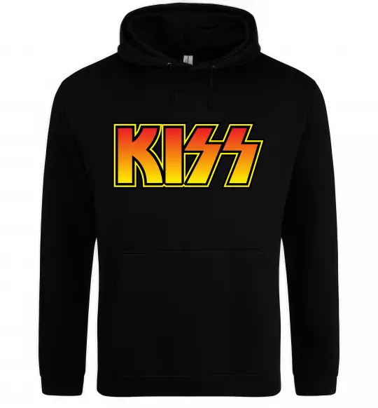 Женская толстовка (худи) Logo Kiss Черный фото