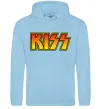 Женская толстовка (худи) Logo Kiss Голубой фото