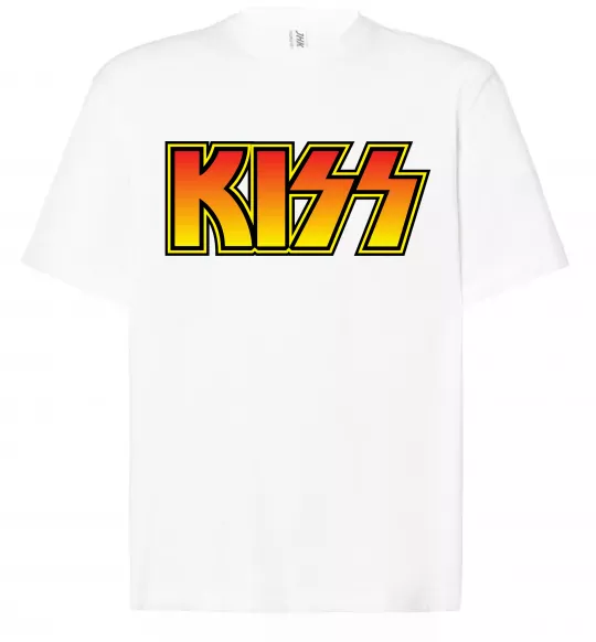 Футболка Оверсайз Logo Kiss Білий фото