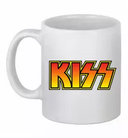 Чашка керамічна Logo Kiss Білий фото