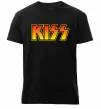 Мужская премиум футболка Logo Kiss Черный фото