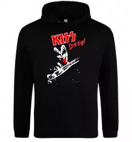 Чоловіча толстовка (худі) Kiss lick it up Чорний фото